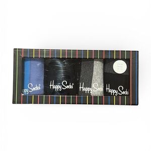 NEW Happy Socks Four Pair Pack (10-13) Stripes/Solids